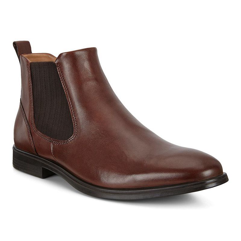 Men Boots Ecco Melbourne - Chelsea Boots Brown - India LECGJR809